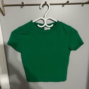 Green Cropped T-Shirt